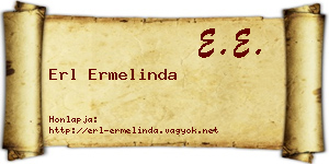 Erl Ermelinda névjegykártya